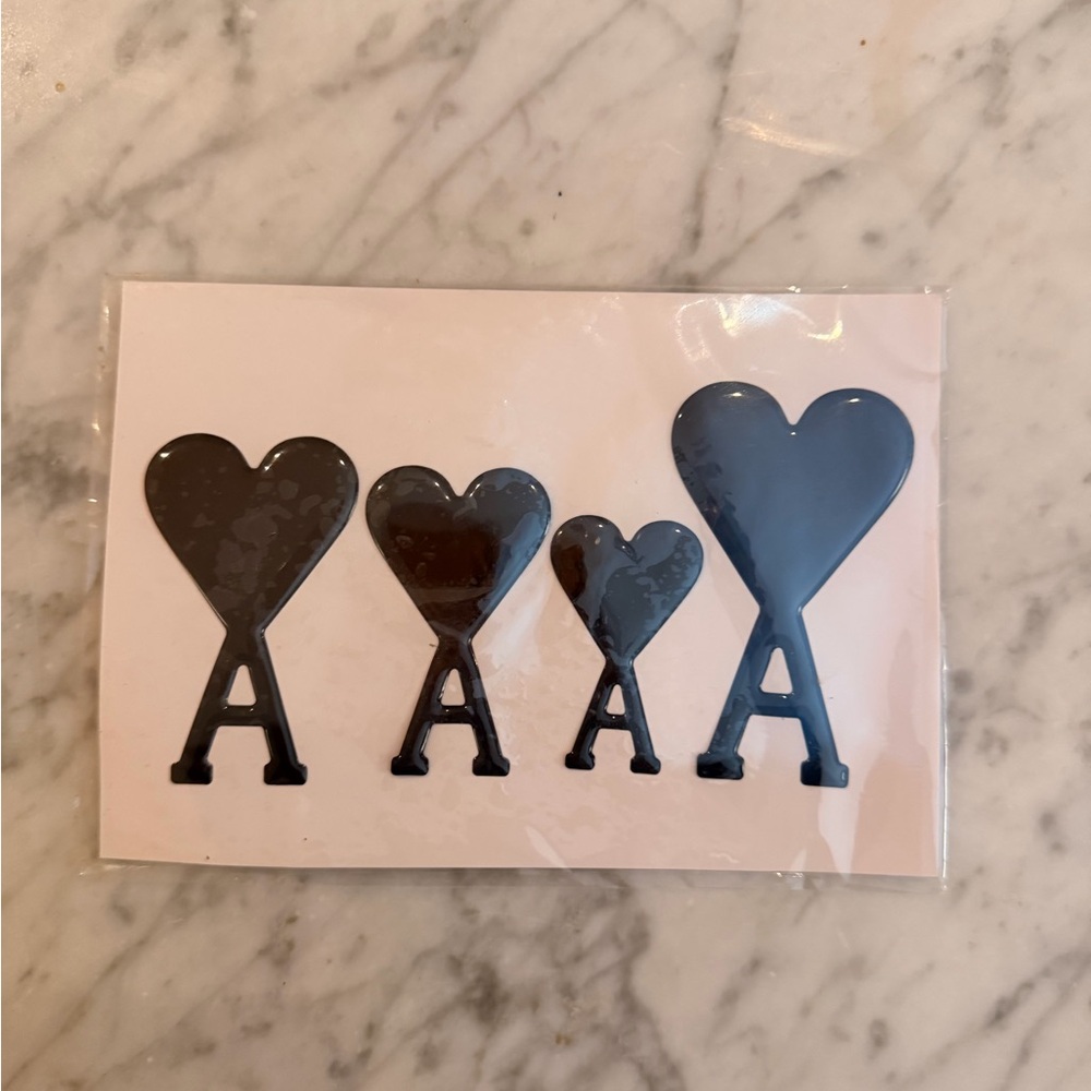 Ami Black Heart Art Stickers